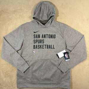 NWT Men's Nike San‎ Antonio Spurs Dri Fit Grey Hoodie - Large Tall